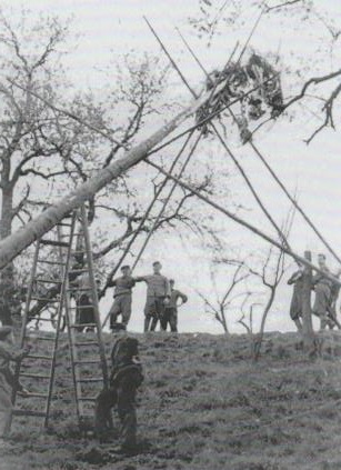 Maibaumsetzen am Hang vom Grünzig-Grund